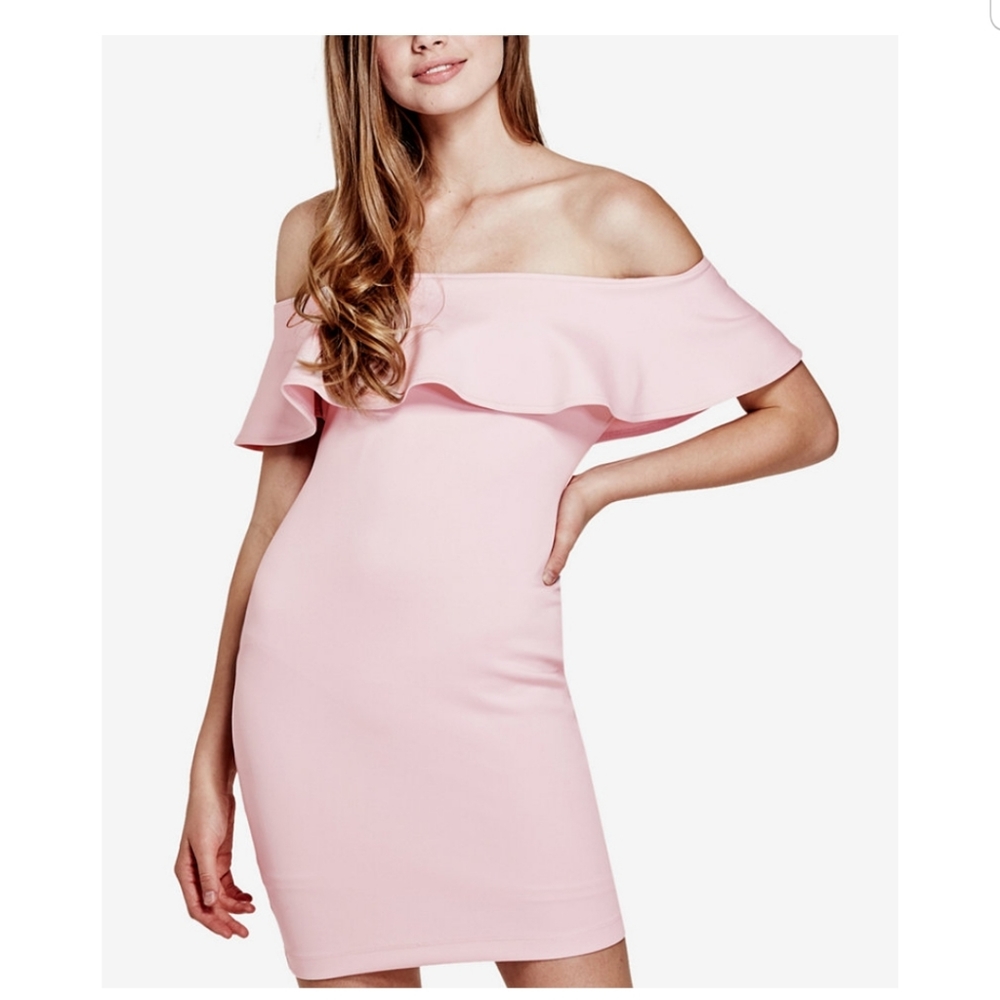 Guess off-the-shoulder bodycon dress